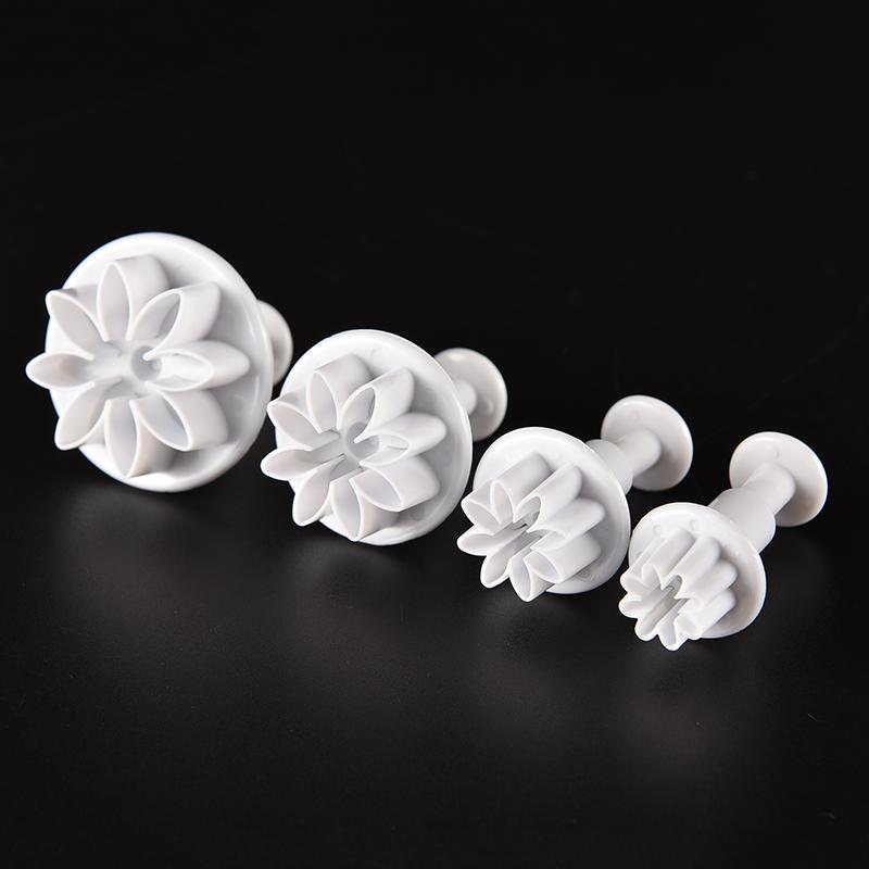 GOAY 4X Bánh Fondant Sugarcraft Trang Trí Khuôn Bánh Quy Pit Tông Hoa Cúc Cắt VN