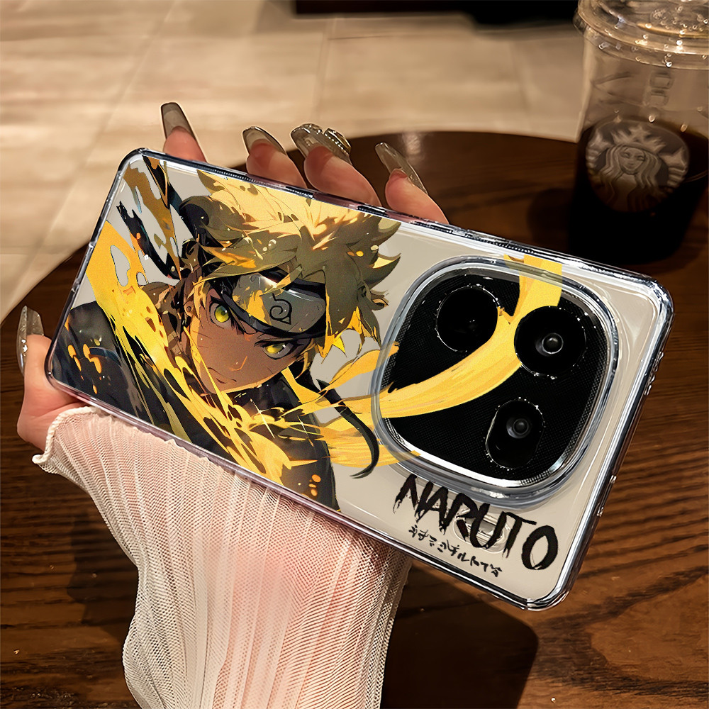 Dành cho iQOO 15 / 13 / 12 Neo 11 / Neo 10 Z9 Z10 Z11 Turbo Naruto Vỏ Điện Thoại Trong Suốt Mềm Z10 Turbo + Neo 9 Z9X Z8X ‌Bảo vệ Camera Vỏ iQOO chống sốc