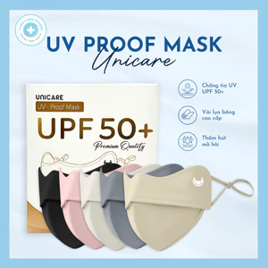 Khẩu trang chống tia UV- Proof Mask UNICARE chất vải lụa mềm mịn thoáng mát chống nắng hiệu quả