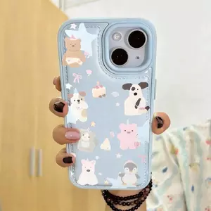 Động vật nhỏ dễ thương mềm mại cho trường hợp iPhone 17 16pro 11 promax 15Plus gói trống