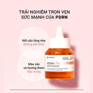 Tinh chất chống lão hoá LEADERS PDRN 5% Active Ampoule, serum cải thiện độ đàn hồi, nâng cơ , nuôi dưỡng da khỏe 30ml