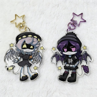 Murder Drones N and Uzi Chibi Acrylic Keychain Cute cartoon game Character pendant