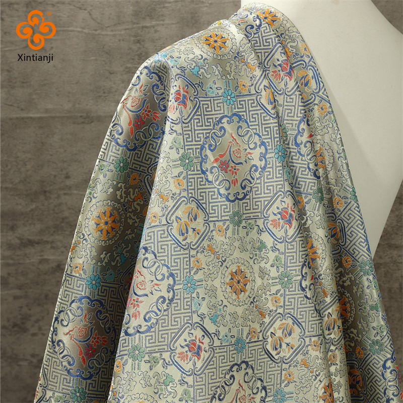 50x150cm Phong Cách Dân Tộc Thổ Cẩm Vải Satin Jacquard Lụa Satin Trang Trí Trung Quốc Cổ Trang Phục Hanfu Váy Ngựa Quần Áo