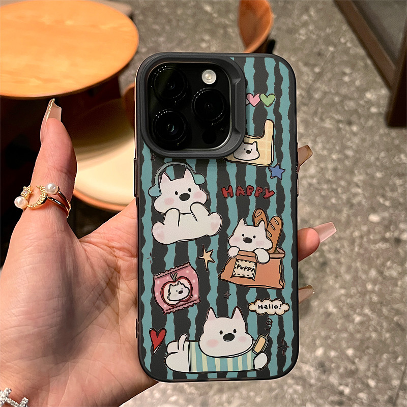 Sọc mềm dễ thương Cub Cub Groove cho 16 trường hợp iPhone 17Air Frosted Meta Air Air 14 13 11Pro