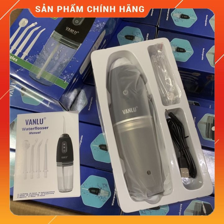 Máy Tăm Nước Vanlu Optismile Hàng Chính Hãng Thương Hiệu Đức Fullbox, Tặng Kèm 4 Đầu Thay Làm Sạch Răng Miệng,Tiện Lợi