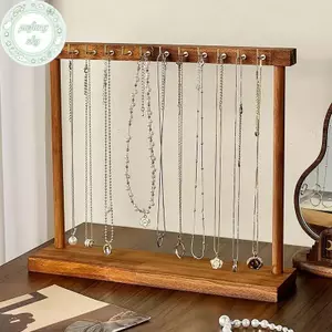 PUSKY Trang Sức Tổ Chức Trưng Bày Đứng Gỗ Chắc Chắn Nelace Treo Mặt Bàn Ra Cho Dây Xích Bông Tai Vòng Tay Trưng Bày Lưu Trữ Ra VN