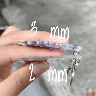 gantungan kunci weapon akrilik mace, mace enchanted, bow, crossbow, Trident print uv dua sisi bolak balik sandwich