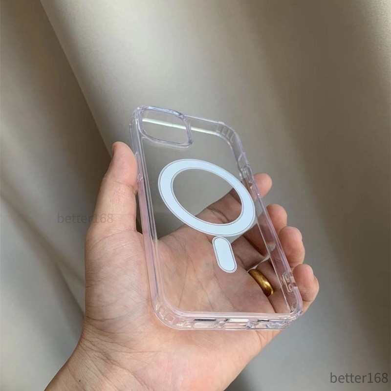 Ốp lưng iphone điện thoại trong suốt hỗ trợ sạc từ tính sạc không dây ip xs/xsmax/11/12/13/14/15/16/17/pro/max/plus