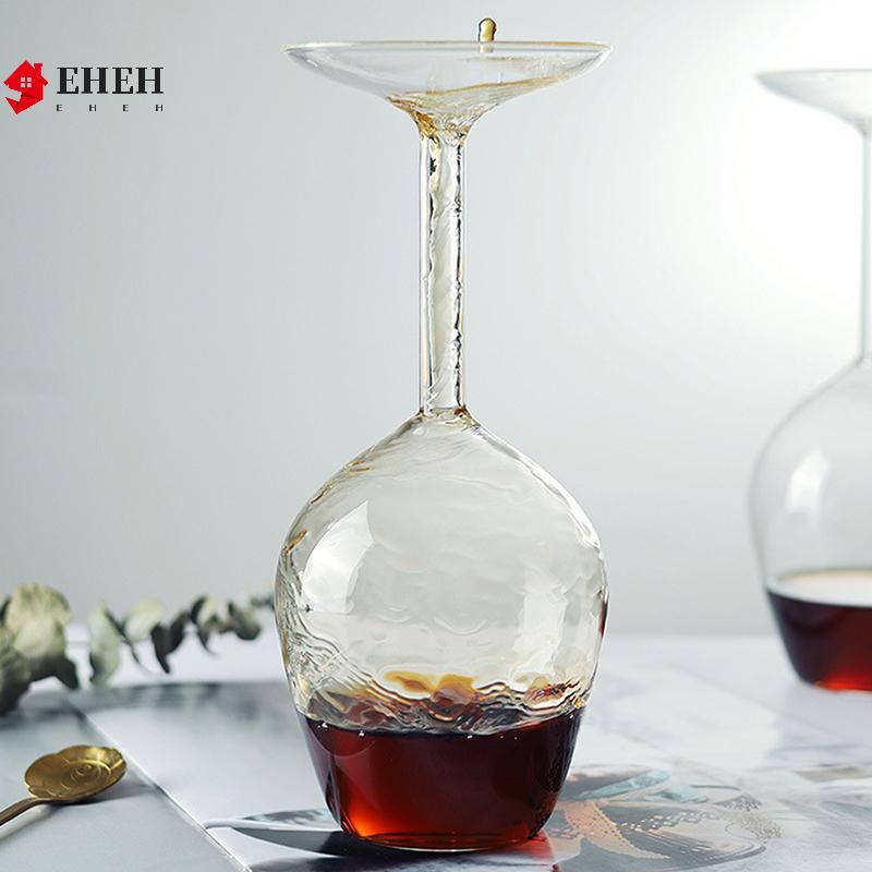 [EHEH] Cốc đựng cốc lật ngược sáng tạo Tiệc vui nhộn Đồ thủy tinh Sáo cưới Kính đảo ngược Borosilicate cao VN