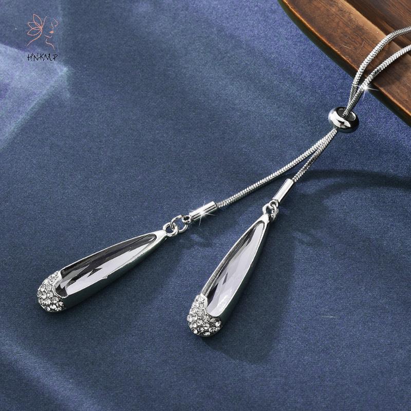 Hồ Necklace Pha LêVintage - Áo Len Dây Chuyền Thời Trang Giọt Nước, Thích Hợp Cho Tiệc Cưới