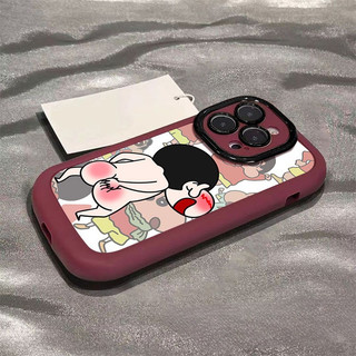 Ốp lưng IPhone 17 16 15 14 13 12 11 Pro Max XRXSMax 78 Plus Phim hoạt hình dễ thương Blush Little New Puff Case