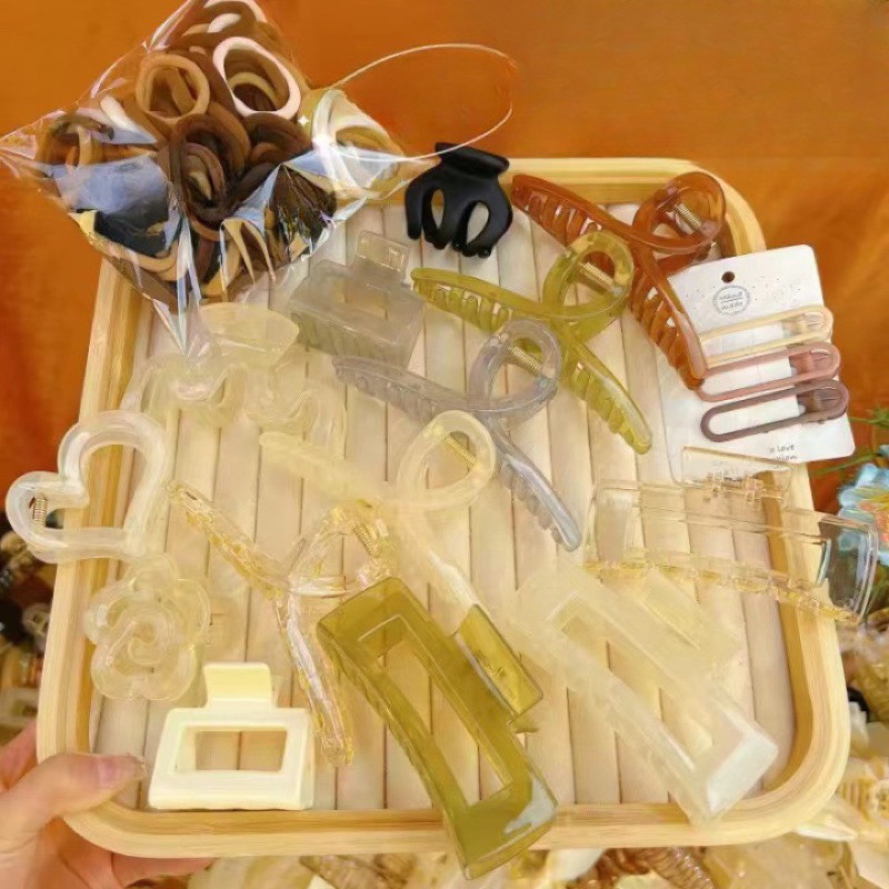 Kẹp tóc Set 67 và 80 chi tiết  càng cua phong cách hàn quốc cho các nàng,Chun buộc tóc,Dây buộc tóc nữ [Freeship]