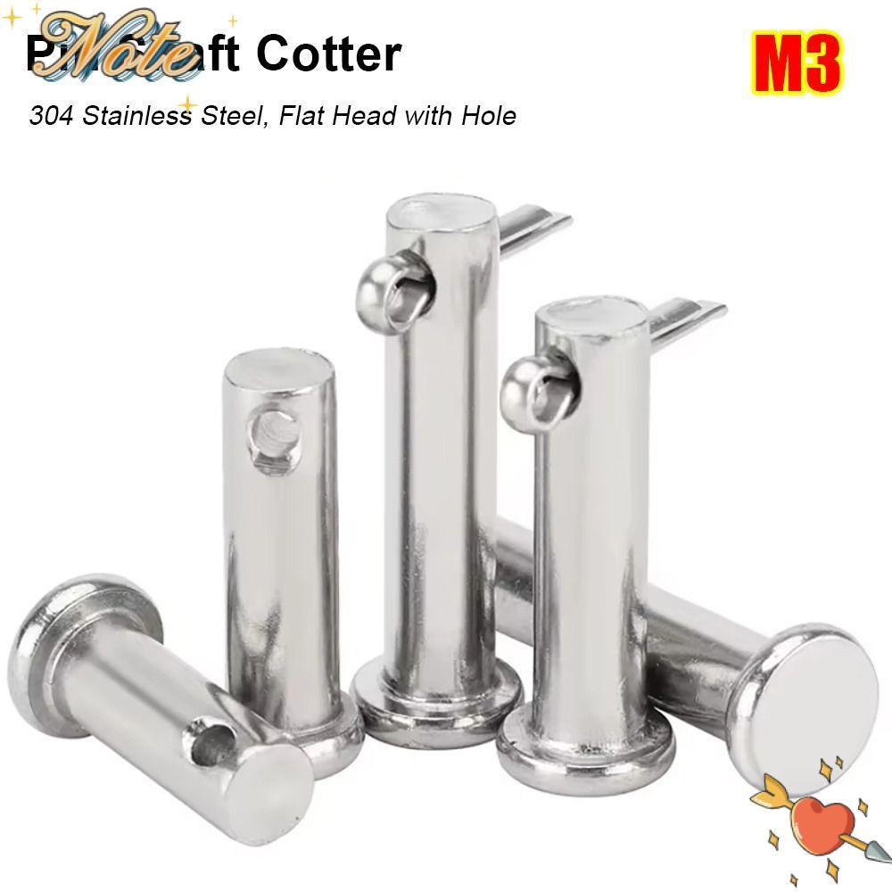 NOTE1 1 Bộ Pin Định Vị, M3 Hình Trụ Pin Trục Cotter, Hình Chữ T Đầu Phẳng GB882 Bộ Pin Cắm