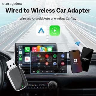 [Hộp lưu trữ] Bộ chuyển đổi tự động CarPlay Android không dây 2in1 AI Mini Box Plug & Play Kết nối tự động Tương thích với 99% ô tô cho đài phát thanh ô tô Đẹp