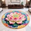 3D Mô Phỏng Hoa Sen Pha Lê Nhung Sàn Thảm Phòng Khách Hành Hương Thảm Hộ Gia Đình Chống Trơn Trượt Chống Bụi Bẩn Chống Mài Mòn Thảm Shi