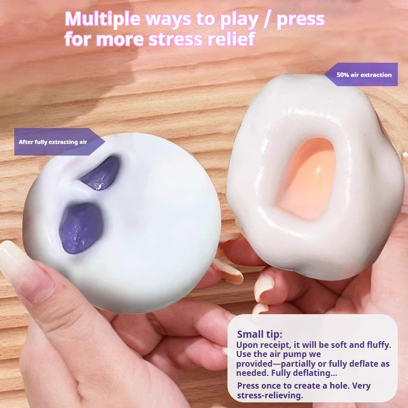 Mochi Squishy Ball – Đồ chơi căng thẳng DIY bơm hơi với máy bơm không khí, Bóng giải nén có thể kéo tăng chậm, Quà tặng vui nhộn cho trẻ em và người lớn
