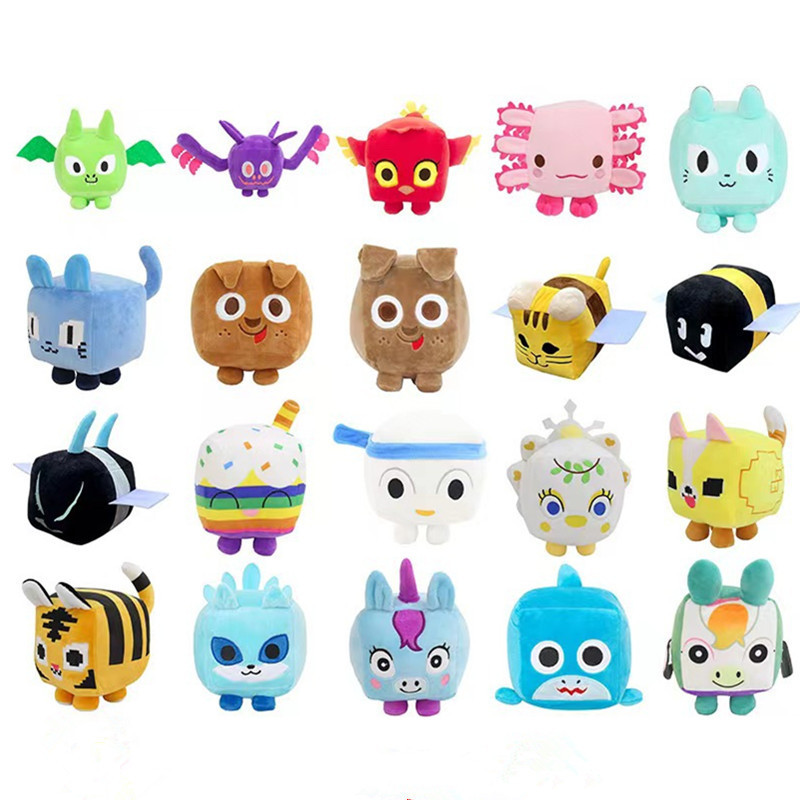 SQ5 Roblox Pet Simulator X Mèo Vàng Ong Nâu Chó Hổ Hồng Axolotl Plushie Game Merch Sang Trọng Búp Bê QS5