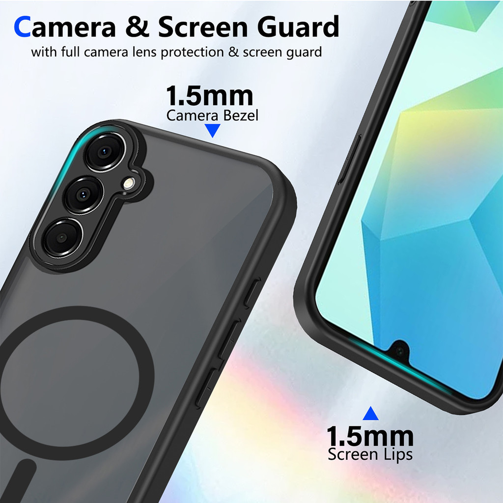 Ốp lưng Samsung A14 Vỏ thu hút từ tính màu đen mờ cho Ốp điện thoại Samsung Galaxy A14 5G