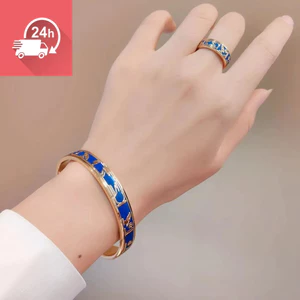 Tính khí cổ điển men đa năng Ai Cập cổ đại văn hóa và sáng tạo vòng tay nữ hàng ngày màu xanh