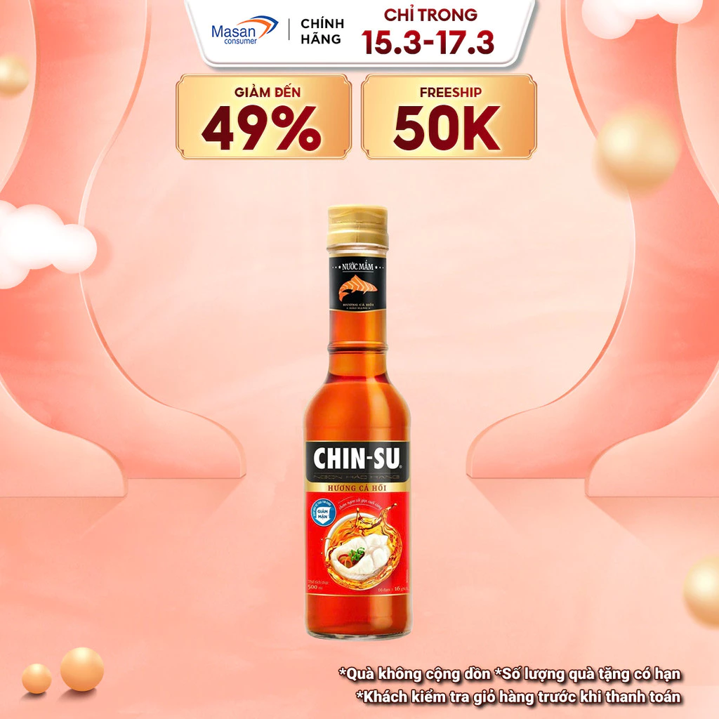 Nước Mắm CHIN-SU Cá Hồi Đậm Đặc Chai 500ml