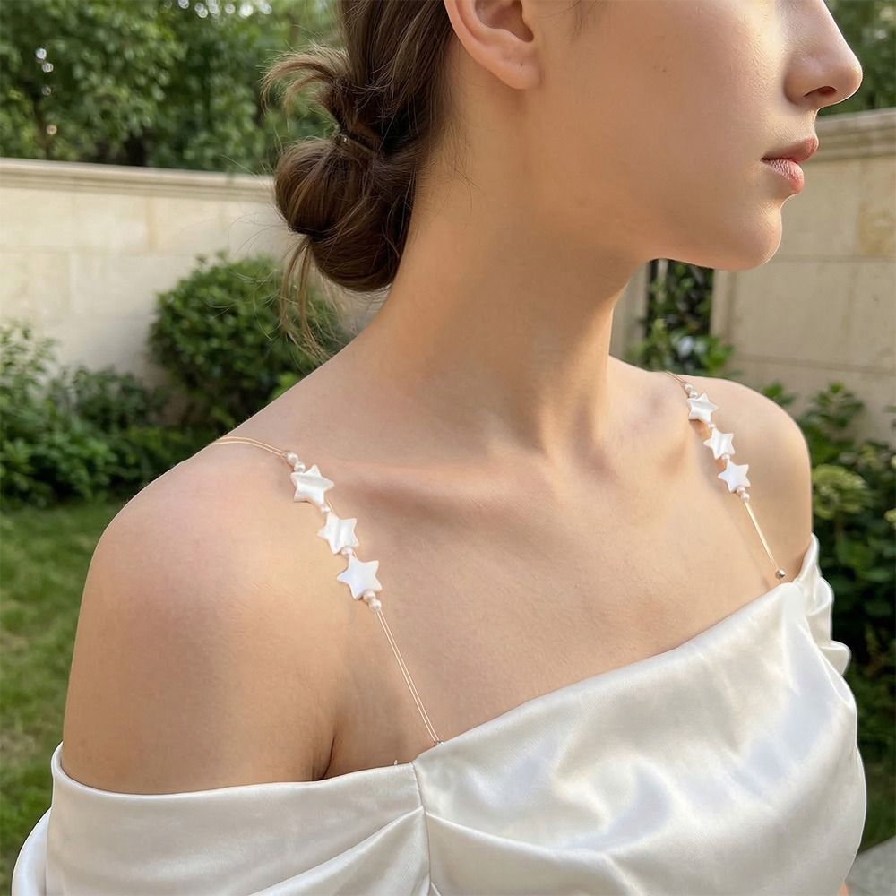 Dây đeo áo ngực trong suốt HOBBYIN, Dây đeo đồ lót chống trượt vô hình, Ngôi sao vai gợi cảm / Tình yêu / Vỏ có thể điều chỉnh Dây đeo vai Váy dạ hội