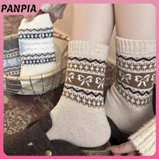 Sos Giữa Bắp Chân Họa Tiết Fair Isle Phong Cách Cổ Điển, Hoàn Hảo Cho Giày Bốt