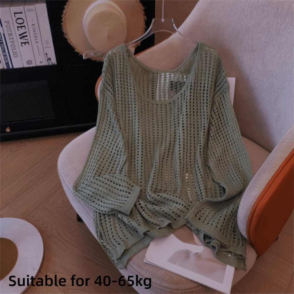 Áo chui đầu cổ tròn HOBBYIN dài tay chống nắng, thời trang dành cho nữ