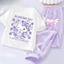 Hello Kitty Hoạt Hình Bé Gái Hai Mảnh Trang Phục Áo Thun Tay Ngắn Và Quần Dài Dễ Thương Đồ Chơi Thường Ngày