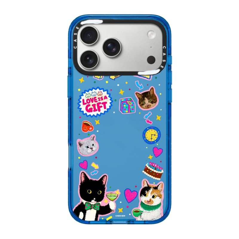 CASECASE X Love is a Gift Phone Case Black / Sky Blue / Pink Fizz Candy Collection Color Clear Hard Hard Magnet Impact Case cho IPhone 13 14 15 16 17Pro Max Plus Có Hộp