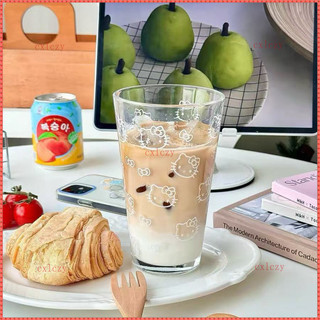 450ML Thủy Tinh Dễ Thương Cốc Nước Hoạt Hình Hellokitty Thủy Tinh In Hình Dễ Thương Cốc Cà Phê Hộ Gia Đình Trà Trái Cây Chanh Cô Gái Quà Tặng
