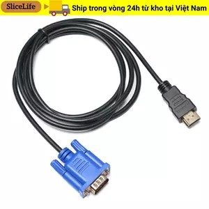 SLICELLIFE 1-5m Bộ chuyển đổi HDMI sang VGA, đầu ra màn hình 1080P cho PC, HDTV