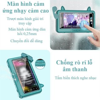 Hộp điện thoại chống nước – Xoay 360°, dùng phòng tắm – Phù hợp máy dưới 6.8 inch – Nhựa cao cấp – Dễ lắp