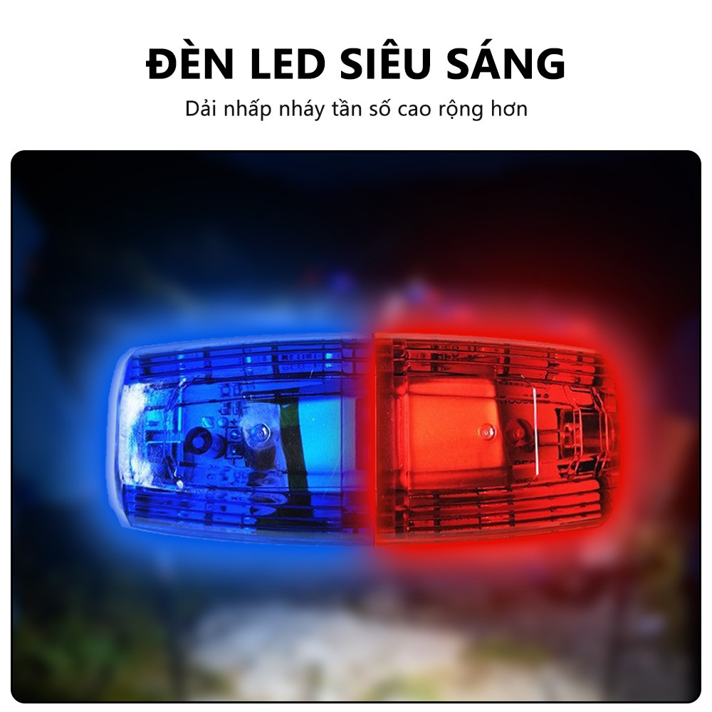 Đèn LED đeo vai màu đỏ và xanh lam Đèn cảnh báo đèn flash giao thông Đèn tín hiệu an toàn Đèn đeo vai có thể sạc lại