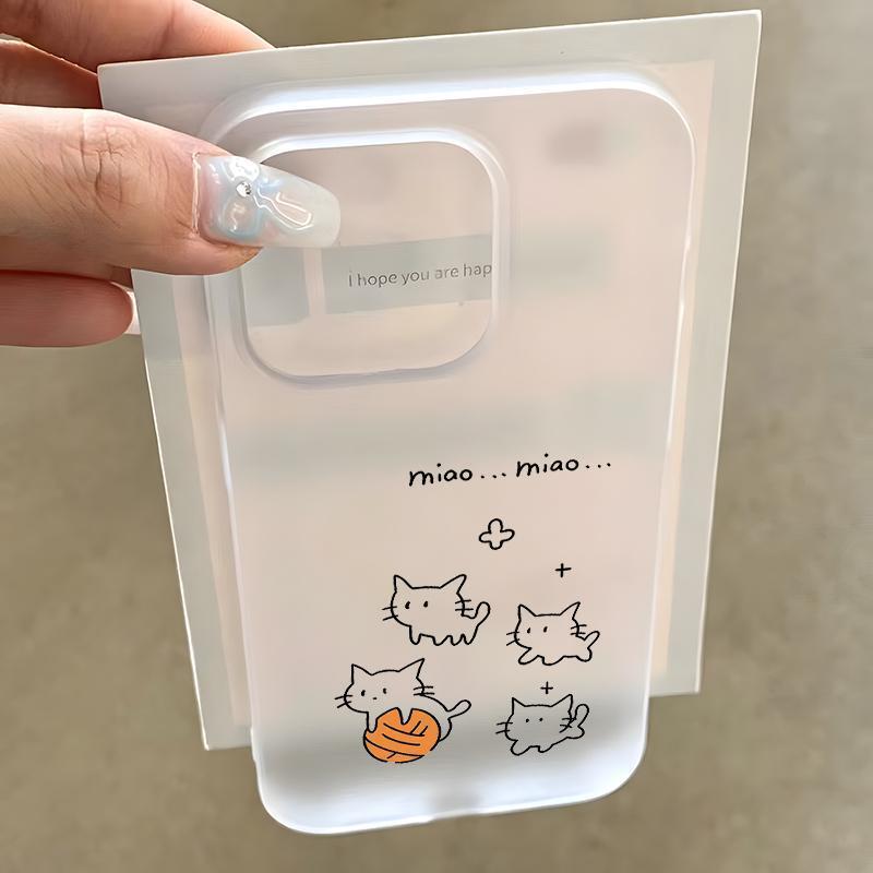 Mèo con Mèo Mèo phù hợp với 16 vỏ điện thoại iPhone 17 Air, cảm giác da 14/13/11 Pro