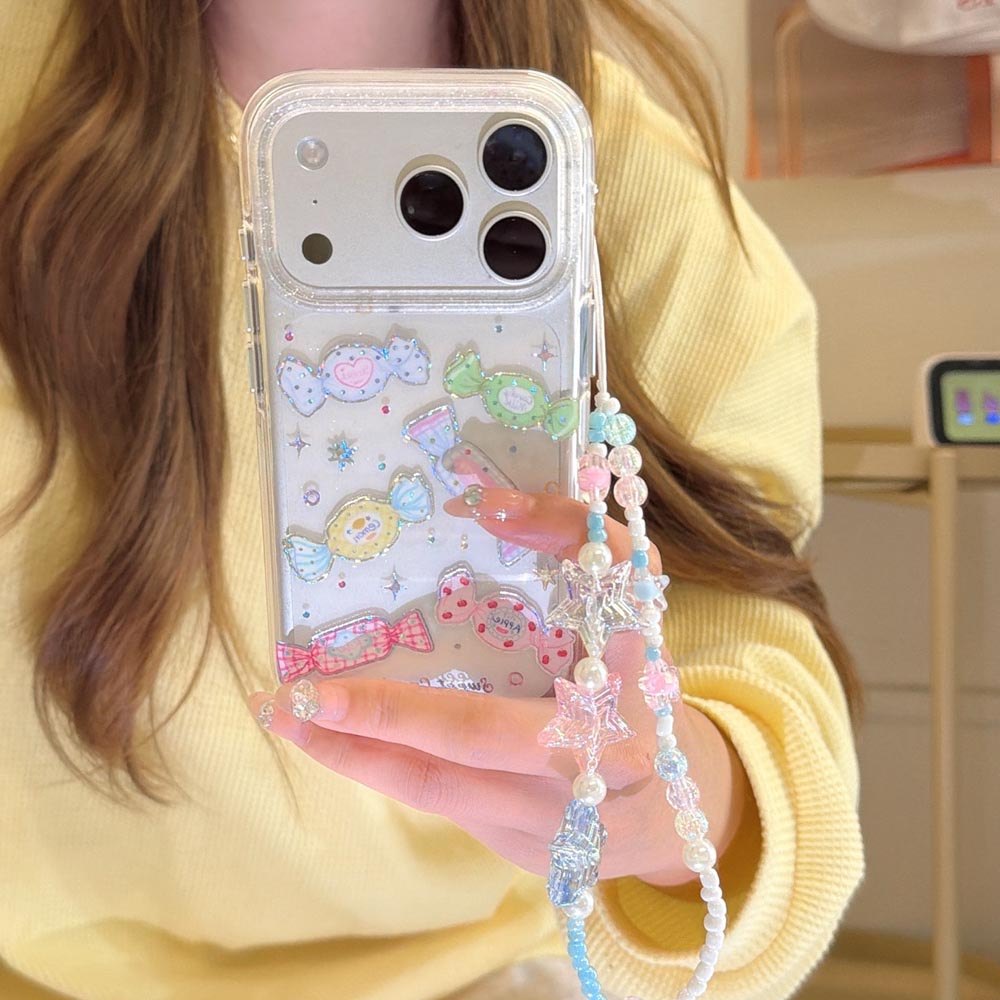 Ốp Lưng Cứng Trong Suốt Tương Thích Với iPhone 13 14 14Pro 14ProMax 15 15Pro 15ProMax 16 16Pro 16ProMax 17 17Pro 17ProMax Ốp Họa Tiết Kẹo Màu Ngôi Sao