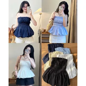 Áo quây xếp ly cúp ngực [CHẤT XỊN- ẢNH THẬT 100%] tôn dáng dễ phối đồ thích hợp đi nhiều nơi - 0494 - - Sam Botique