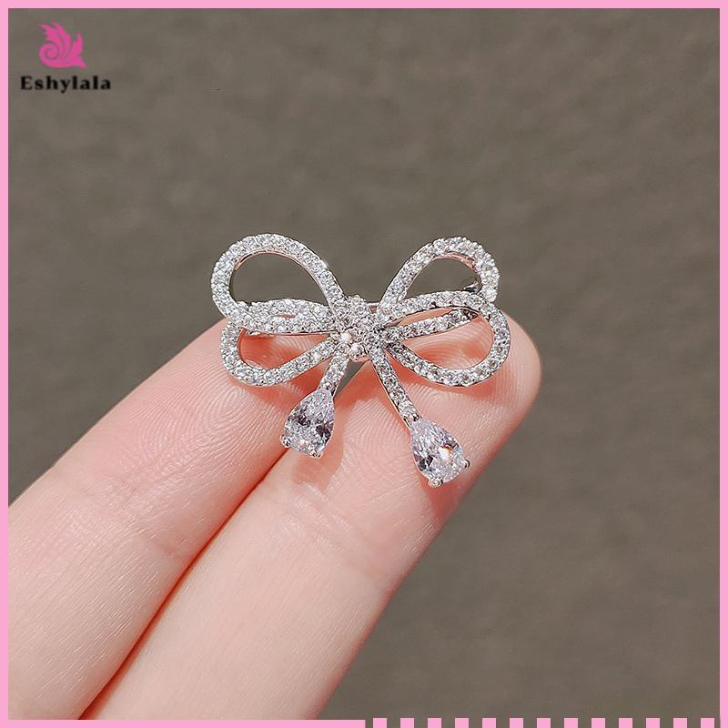Eshylala Nơ Kim Cương Giả Trâm Cài Áo Cho Nữ Bé Gái, Cardigan Kẹp Phụ Kiện Trang Sức [MỚI]