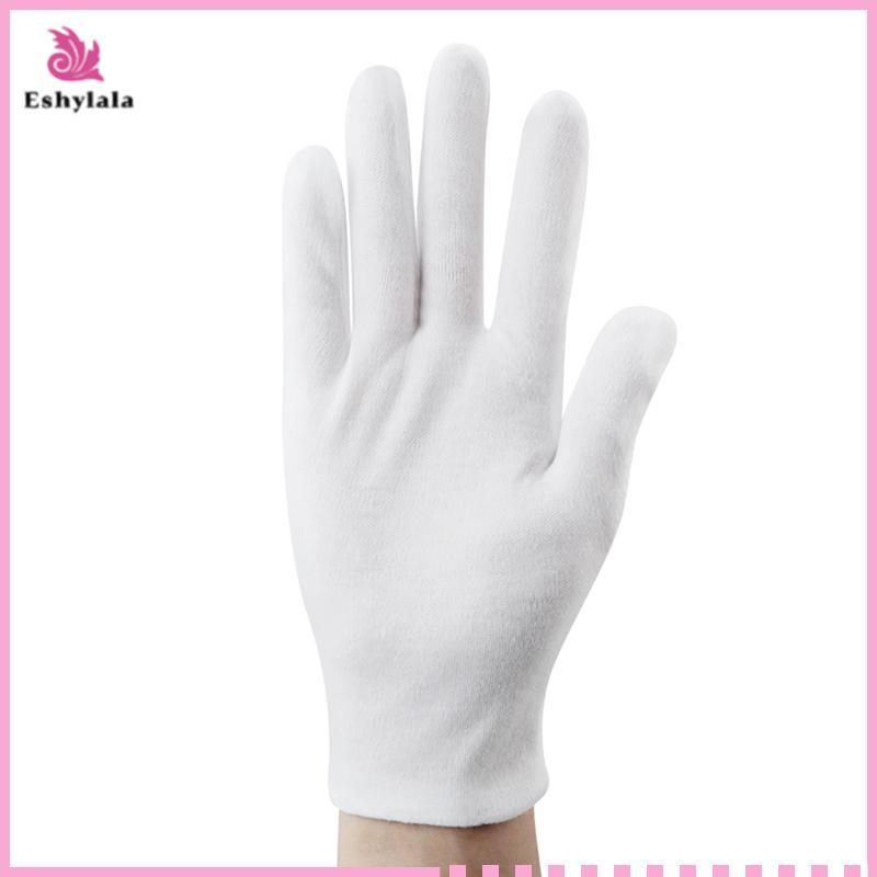 Eshylala 1 Đôi Mới Full Ngón Nam Nữ Nghi Thức Găng Tay Cotton Trắng Bồi Bàn / Lái Xe / Trang Sức / Găng Tay Công Nhân Găng Tay Hấp Thụ Mồ Hôi [MỚI]