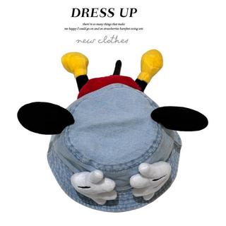 Mũ Xô Nữ Denim Hình Mickey Dễ Thương Với Tai Lớn