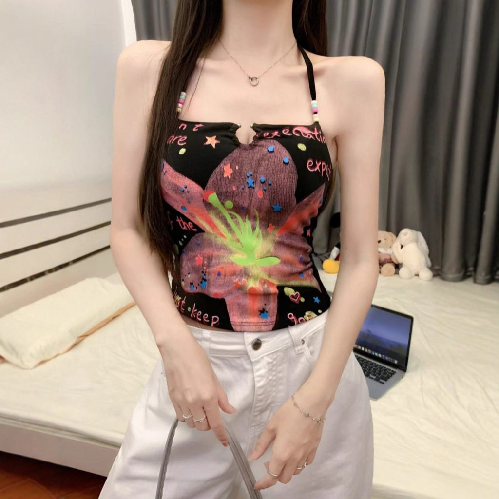 Áo yếm Top Hot Girl Style Niche In cổ dây gợi cảm