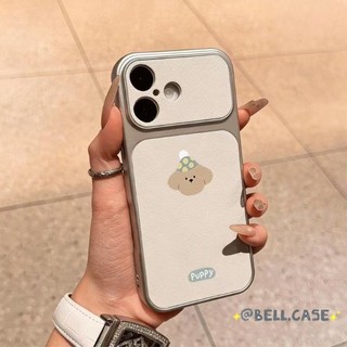 Áp dụng cho IPhone 17 16 15 14 13 12 11 Pro Max XR XS MAX 7 8 PLUS Mới mũ Puppy bạc trường hợp điện thoại