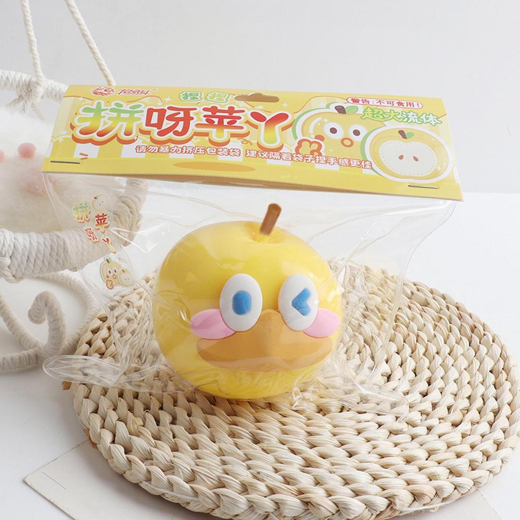 Vịt Vàng Hình Quả Táo Mềm Giảm Căng Thẳng Squishy Đồ Chơi Apple Squishy Căng Thẳng Bóng Fidget Đồ Chơi Cho Trẻ Em saixit2vn