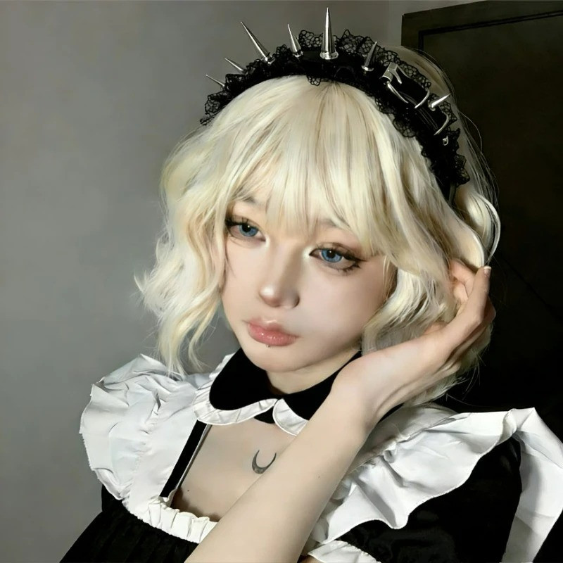 Băng đô Gothic Punk da PU, style Y2K và Harajuku dành cho nữ