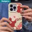 Ibumpers Sang Trọng Sweet Girl Tranh Sơn Dầu Hoa Silicon Mềm Ốp Lưng Điện Thoại iPhone 11 12 13 14 15 16 17 Pro Max iPhone 14 15 Plus Vỏ Chống Sốc