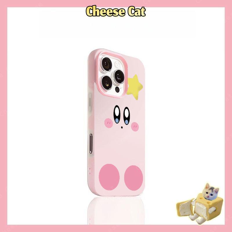 Dễ Thương Pink Star Kirby Vỏ điện thoại dành cho iPhone 14 15 16 13 12 11 Pro Max Xs Max XR 17 Air Vỏ iPhone màu hồng