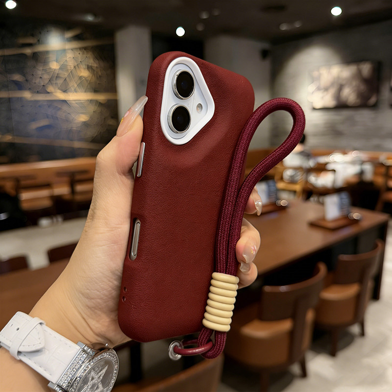 Ốp Lưng Silicone Cao Cấp Chống Rơi Vỡ Kèm Dây đeo, Phù Hợp IPhone 16 Plus 15 14 13 12 11 Pro Max Vỏ Bảo Vệ Chống Sốc