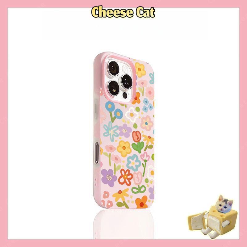 Hoa Vỏ điện thoại dành cho iPhone 14 15 16 13 12 11 Pro Max Xs Max XR 17 Air Vỏ iPhone màu hồng
