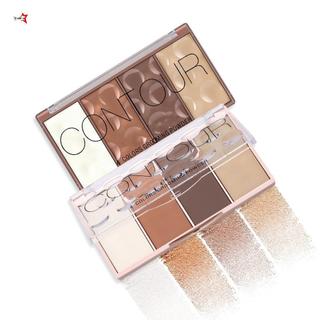 Bảng viền má hồng tự nhiên 4 màu - Họa tiết mịn màng mềm mại để trang điểm sân khấu tiệc tùng