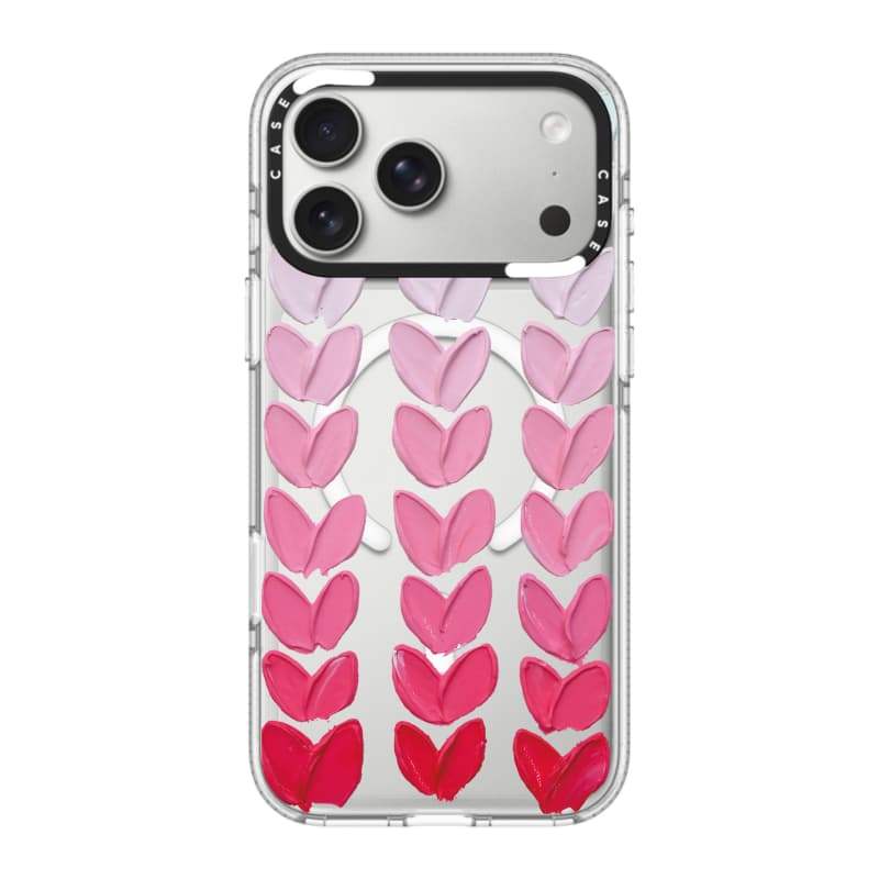 CASECASE X Pink Gradient Love Phone Case HỒNG CAMERA RING EDITION Tác động Vỏ hút từ tính trong suốt cho iPhone 17 / 16 / 15 / 14 / 13 Pro Max Air với bao bì cao cấp