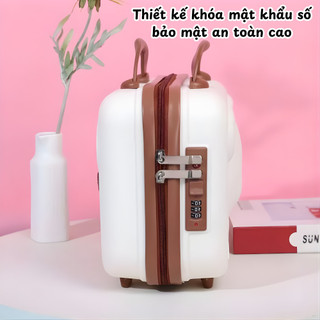 Cốp Đựng Mỹ Phẩm Cá Nhân Có Khóa Kéo Mật Khẩu, Túi Đựng Đồ Trang Điểm Du Lịch Nhựa ABS Cao Cấp